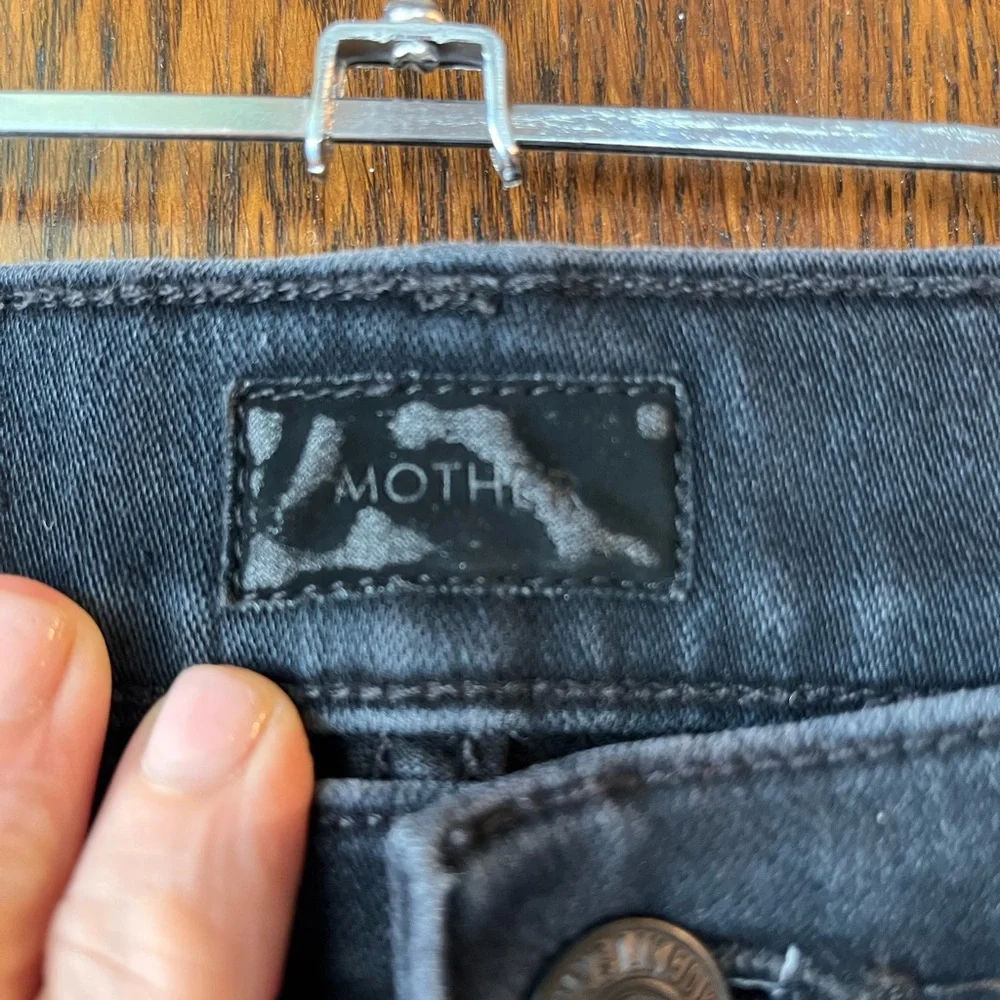 MOTHER Black Jeans. Mother Insider Coin Fray - Picture 9 of 10